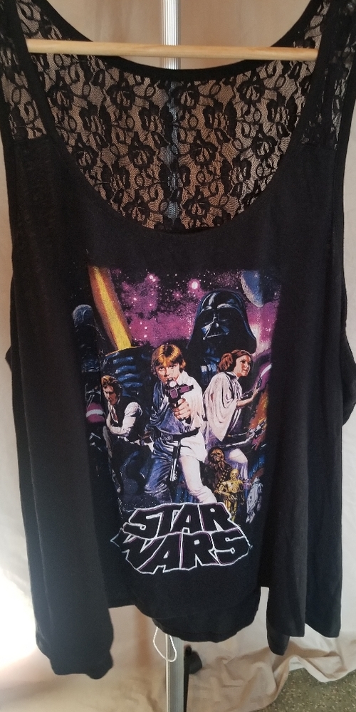 Black Star Wars tank top